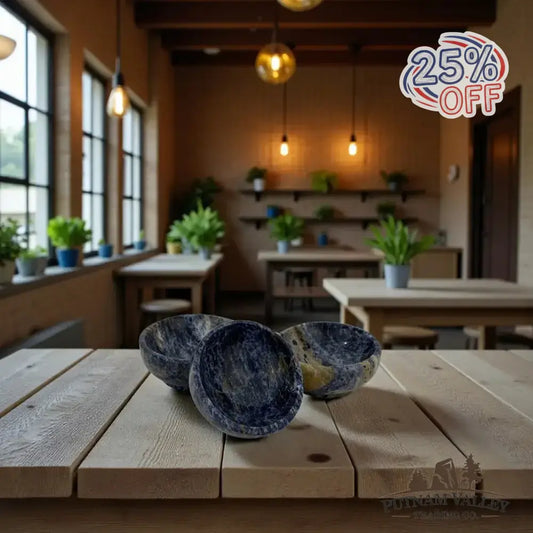 Handcrafted Sodalite Bowls 3" - Putnam Valley Trading Co.