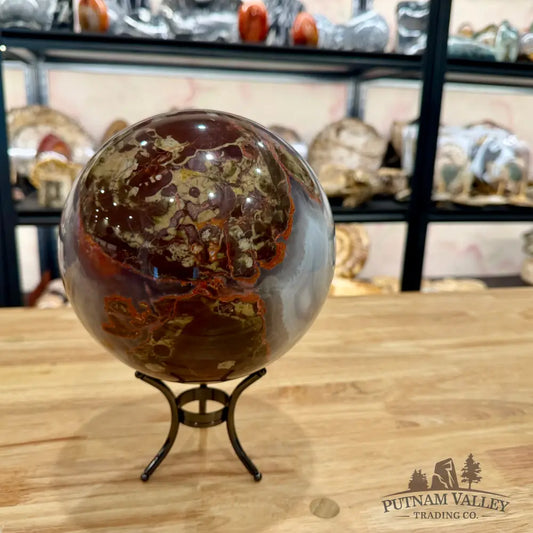 Heavy-Duty Gunmetal Black Sphere Stand Display Stands