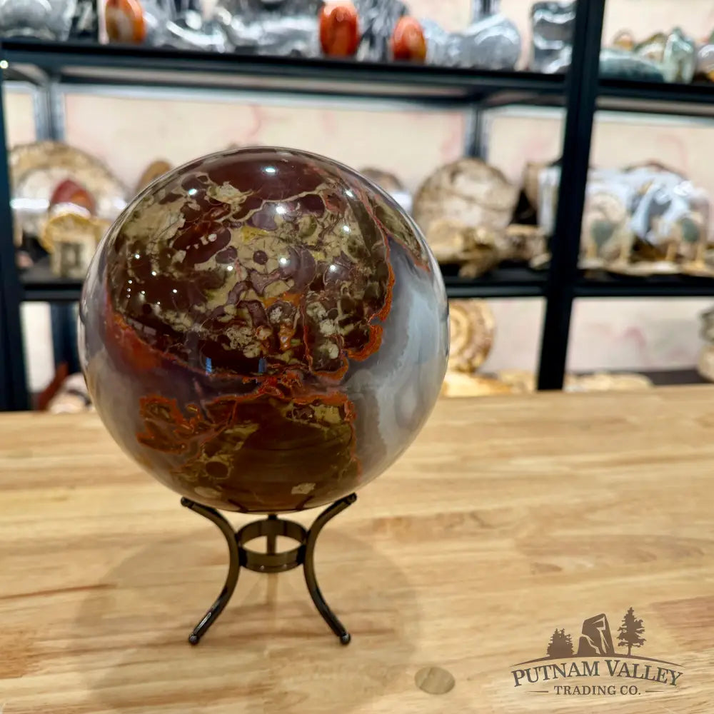 Heavy-Duty Gunmetal Black Sphere Stand Display Stands