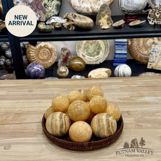 Honey Calcite Spheres | In Select Sizes - Sphere