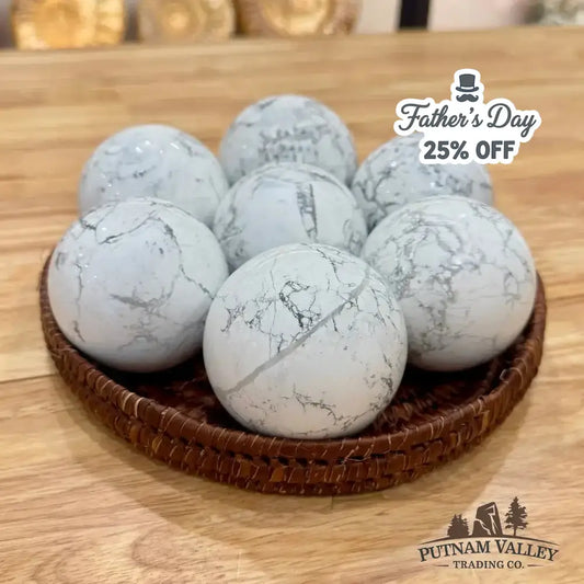 Howlite Spheres - Putnam Valley Trading Co.