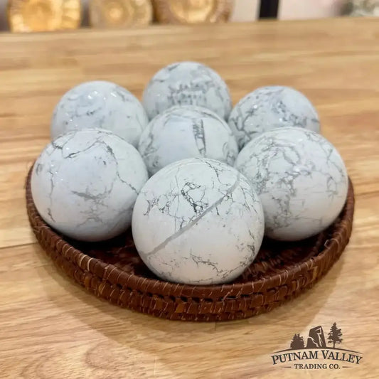 Howlite Spheres - Putnam Valley Trading Co.