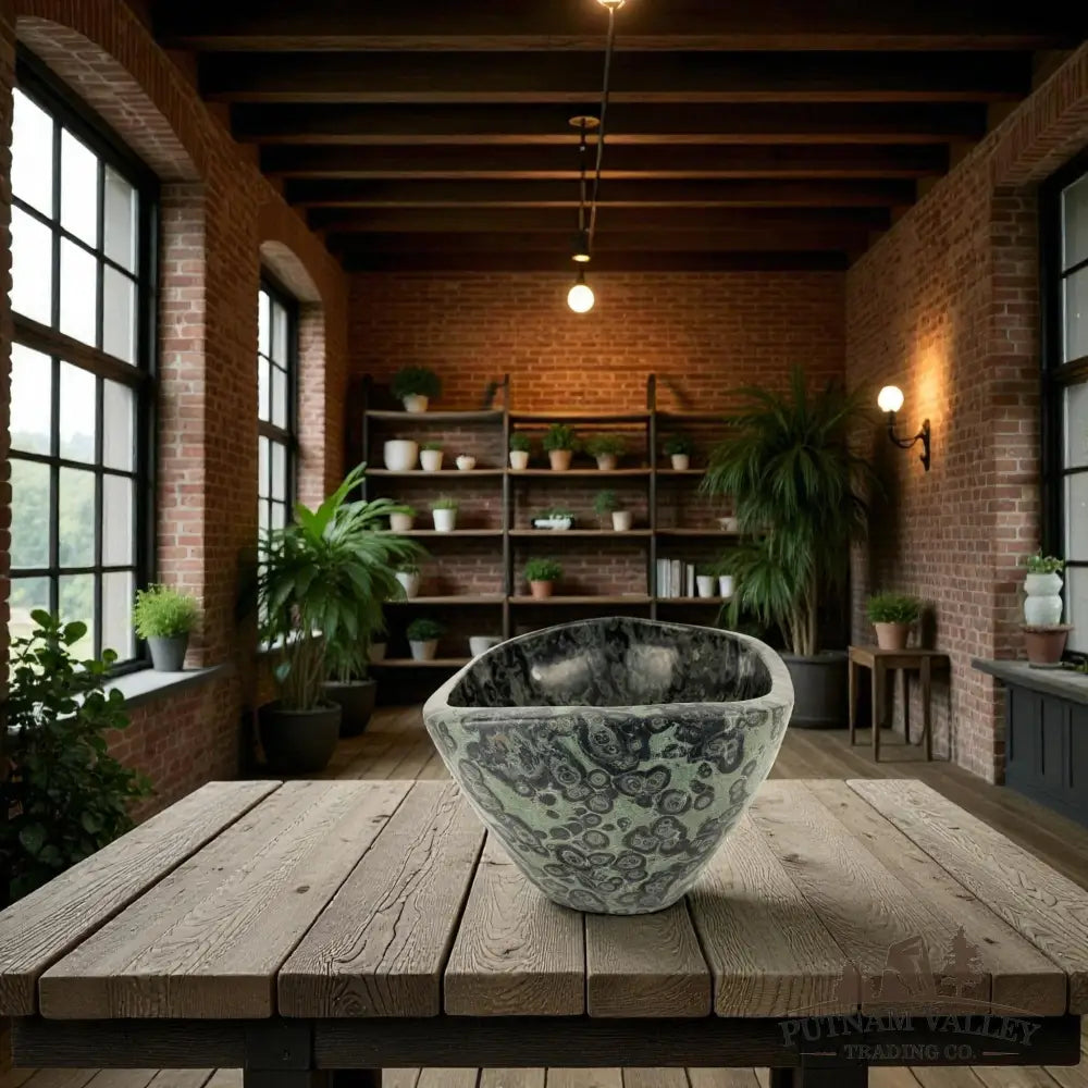 Green Kambaba Jasper Bowl Bowl