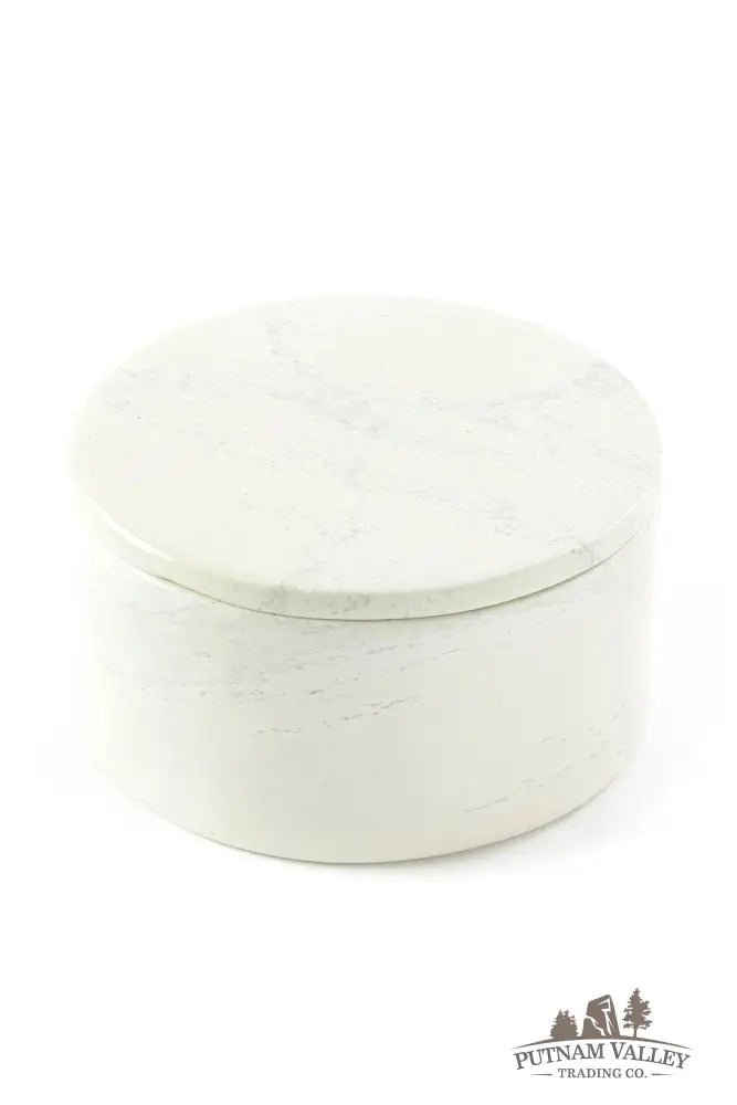 Natural Soapstone Round Storage Box