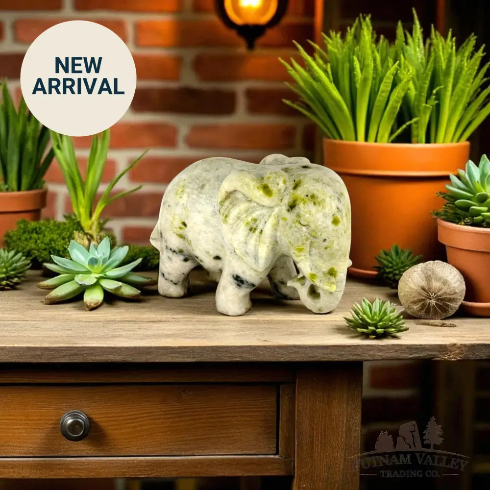 Lantian Jade Elephant Carved Object