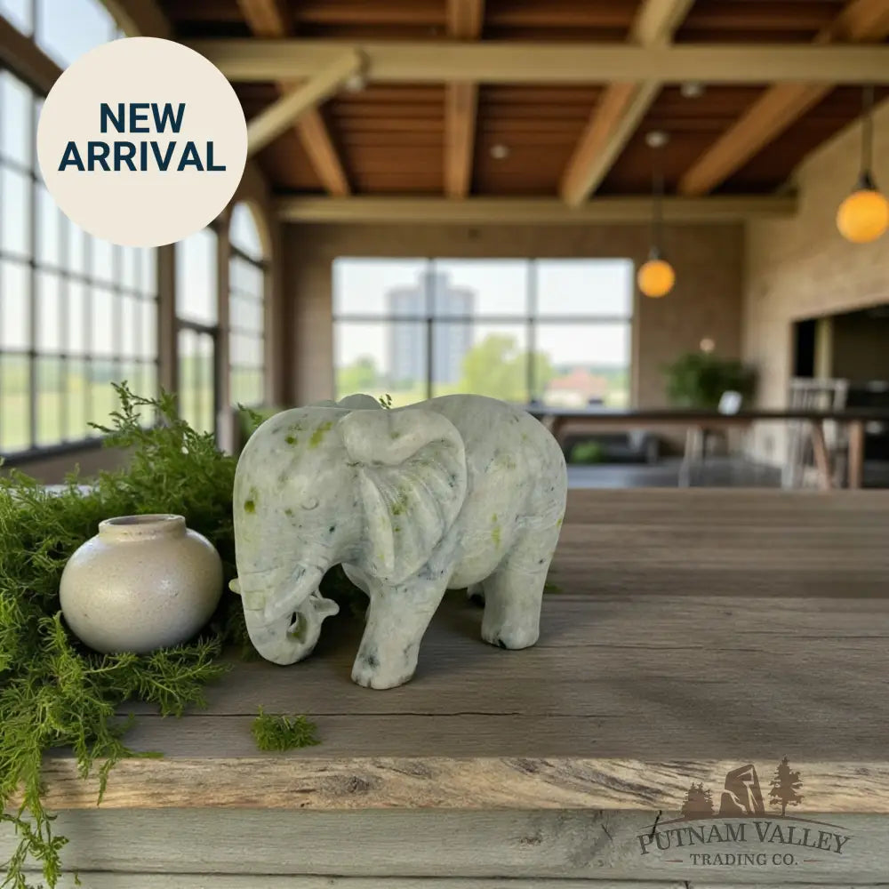 Lantian Jade Elephant Carved Object