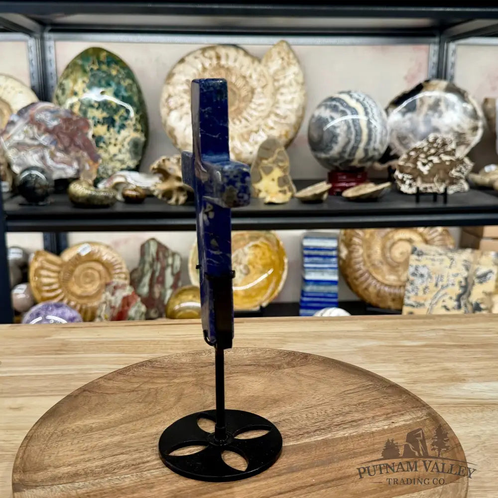 Lapis Lazuli Cross + Stand 9’’ - Free Standing Accent