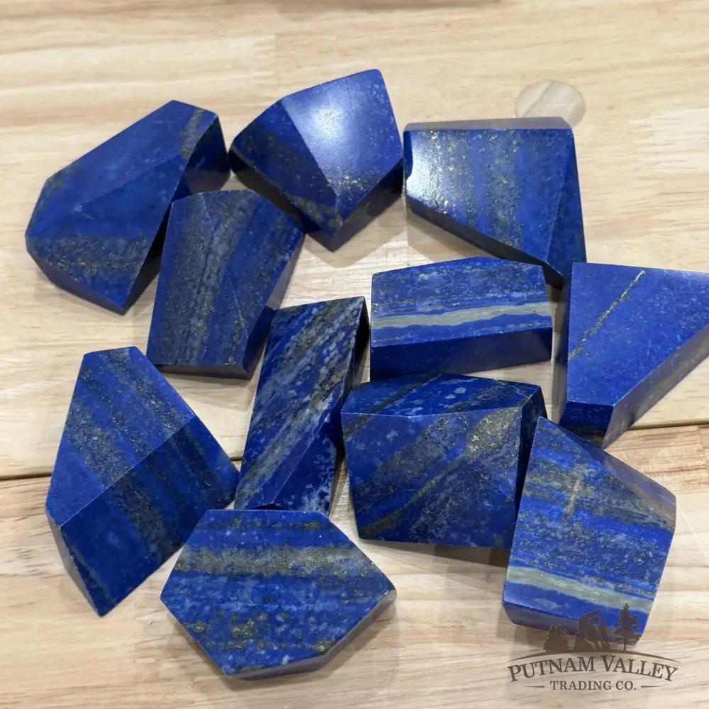 Lapis Lazuli Polished Freeforms (1 lb), UV Reactive Glow - Tumbled Stone