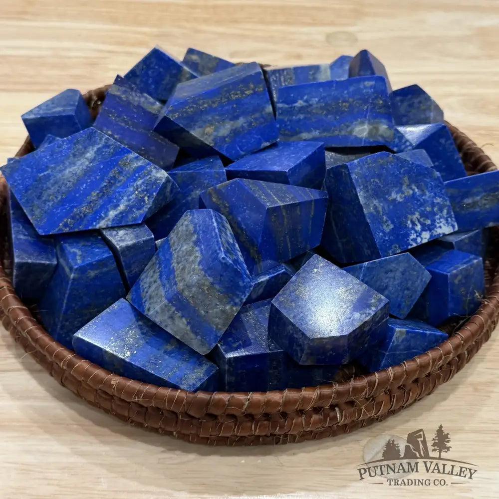 Lapis Lazuli Polished Freeforms (1 lb), UV Reactive Glow - Tumbled Stone
