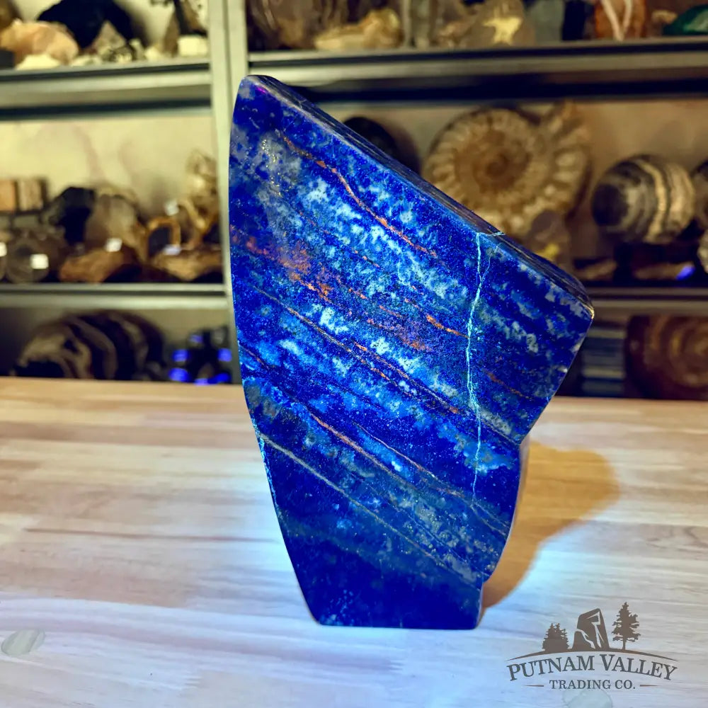 Lapis Lazuli Table Accent 10’’, UV Reactive Glow - Accent