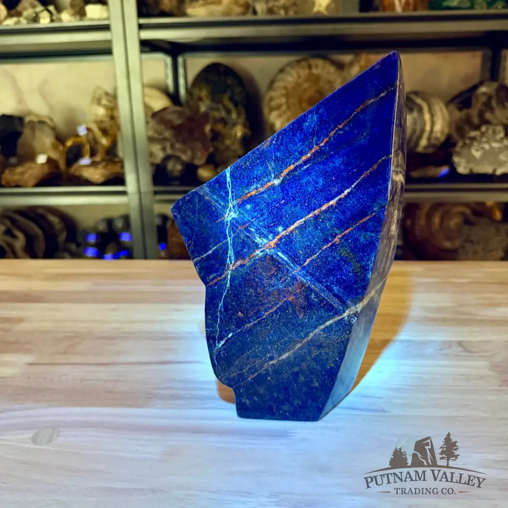 Lapis Lazuli Table Accent 10’’, UV Reactive Glow - Accent