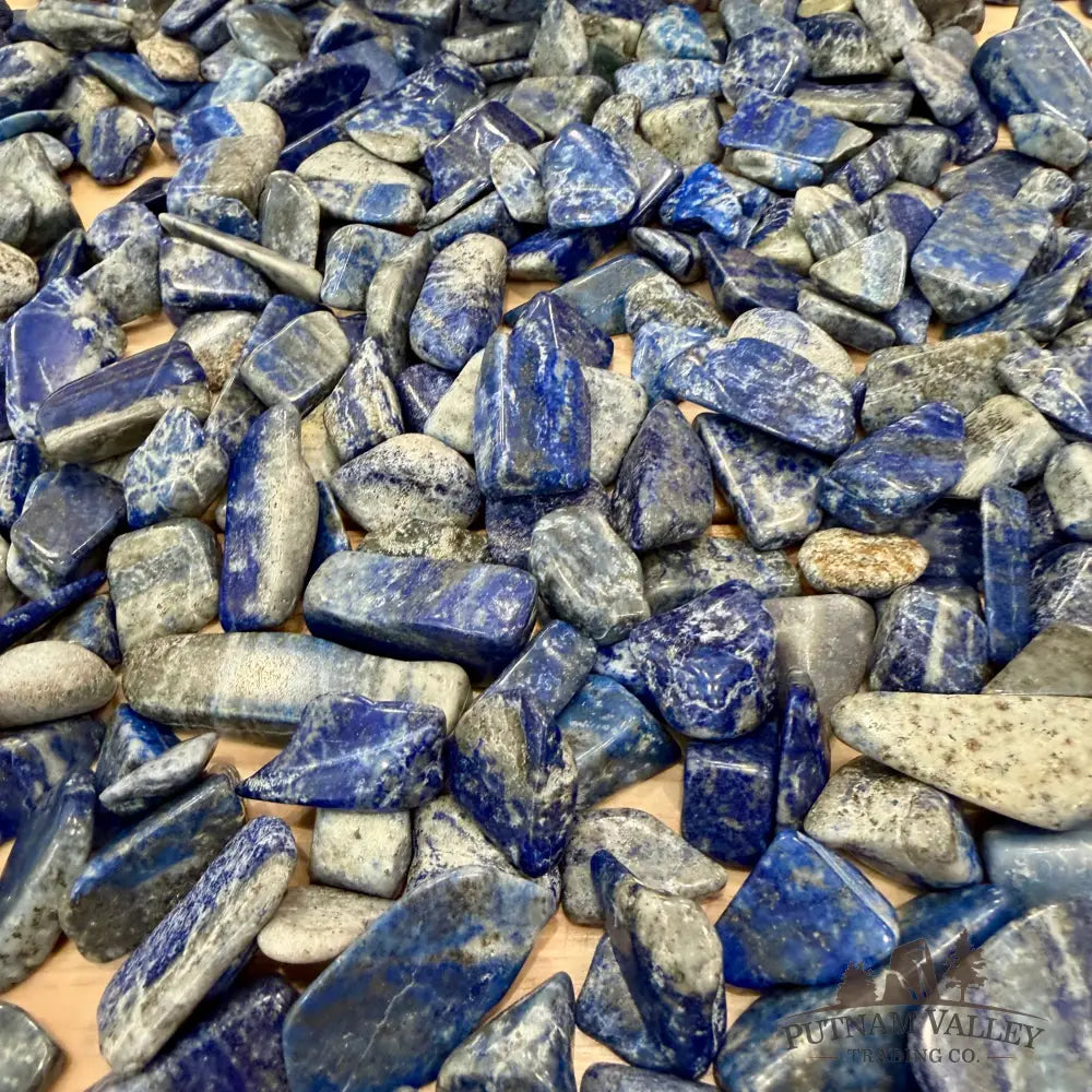 Tumbled Lapis Lazuli (½ lb) | Freeform, UV Reactive Glow - Tumbled Stone