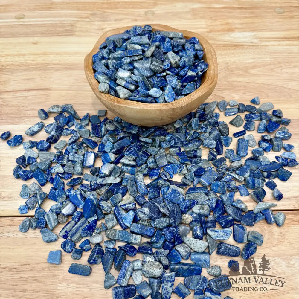 Tumbled Lapis Lazuli (½ lb) | Freeform, UV Reactive Glow - Tumbled Stone