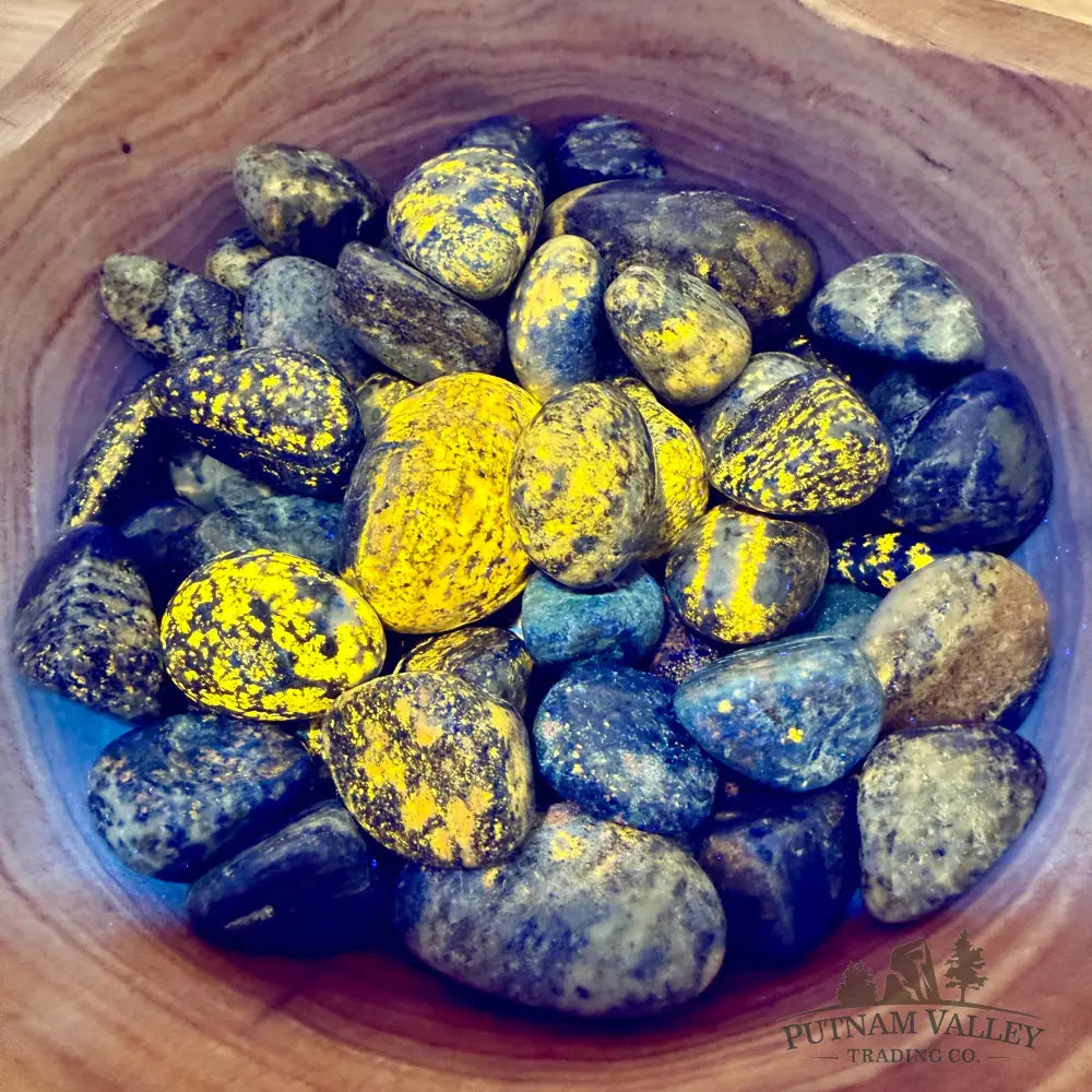 Tumbled Lapis Lazuli (½ lb) | Rounded, UV Reactive Glow - Tumbled Stone