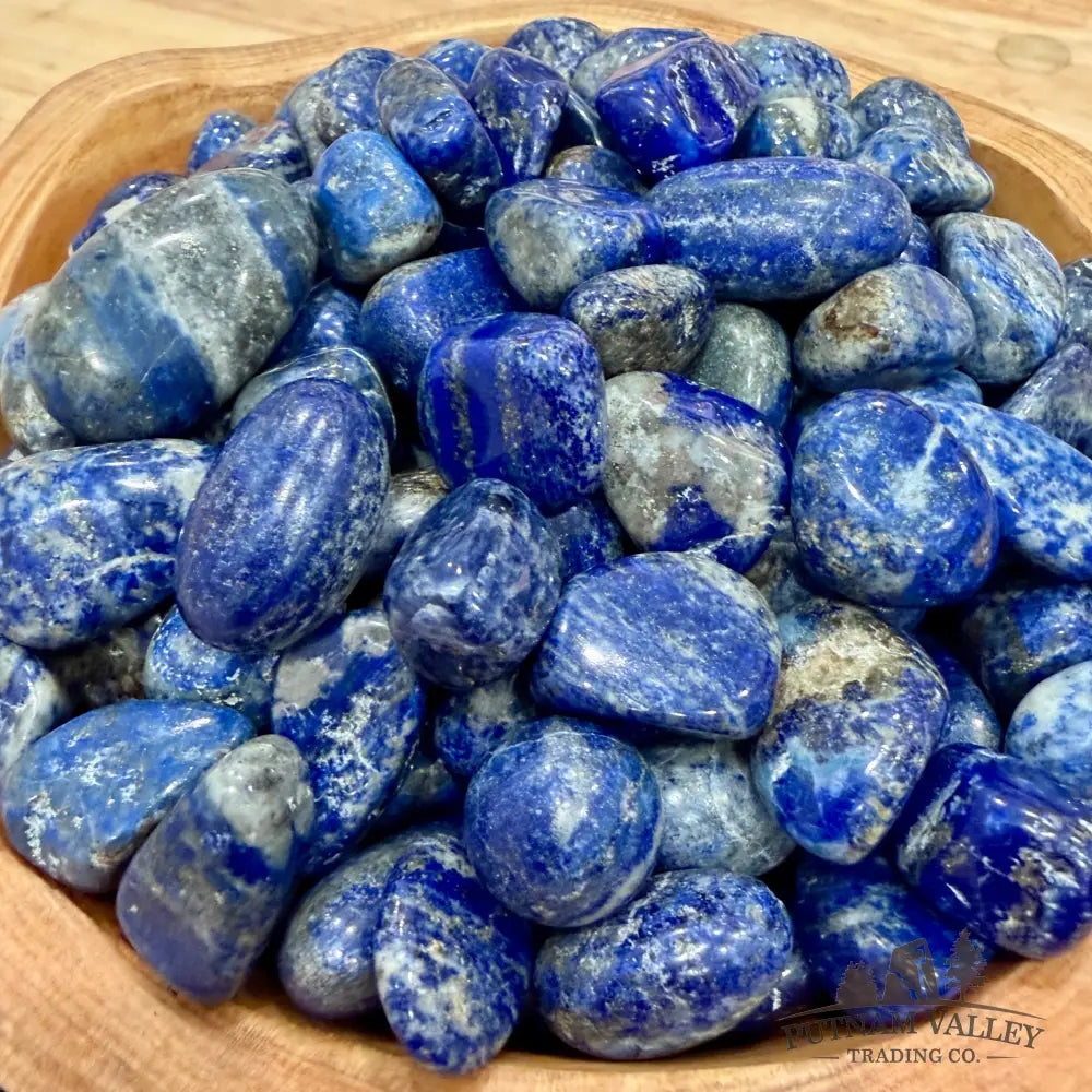 Tumbled Lapis Lazuli (½ lb) | Rounded, UV Reactive Glow - Tumbled Stone