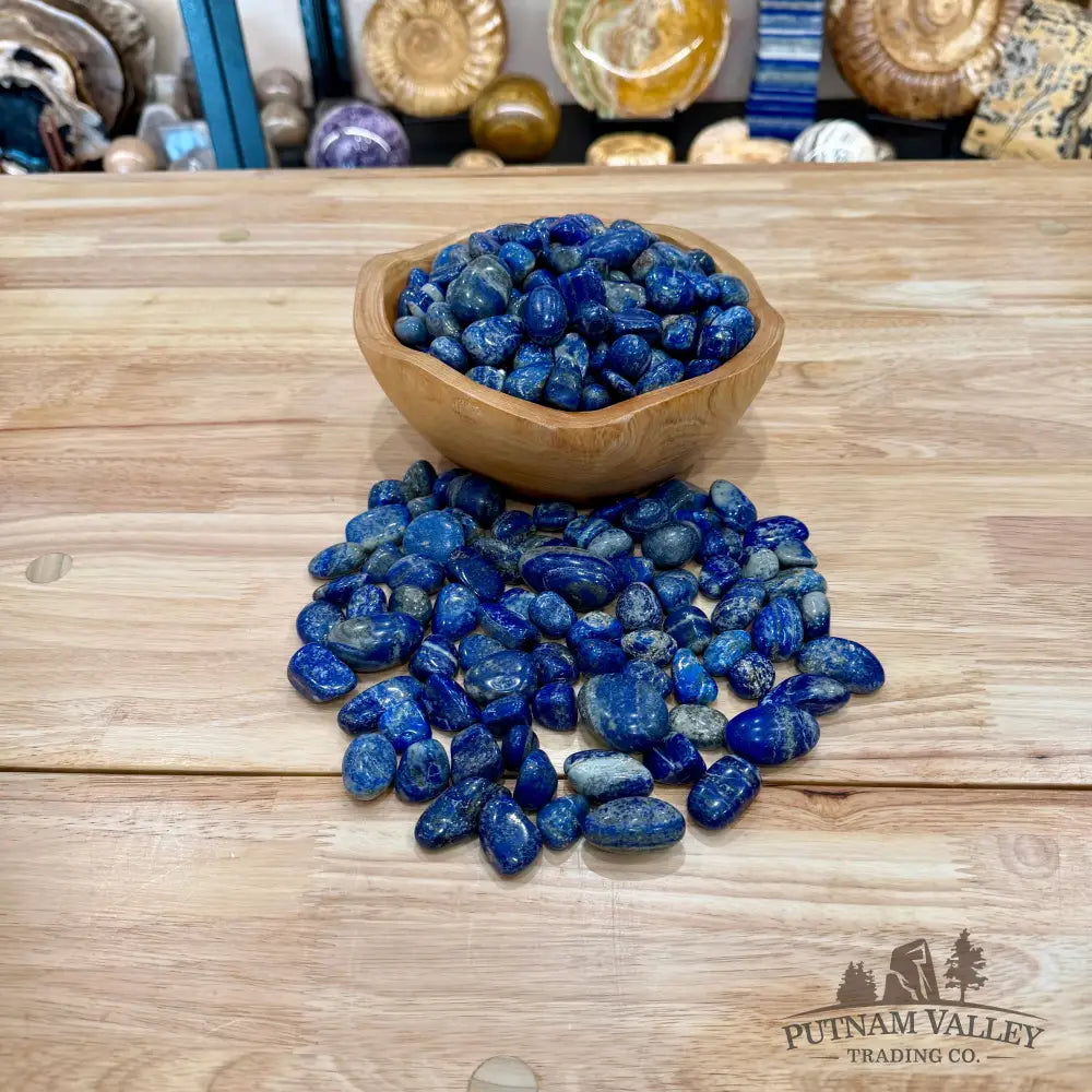 Tumbled Lapis Lazuli (½ lb) | Rounded, UV Reactive Glow - Tumbled Stone