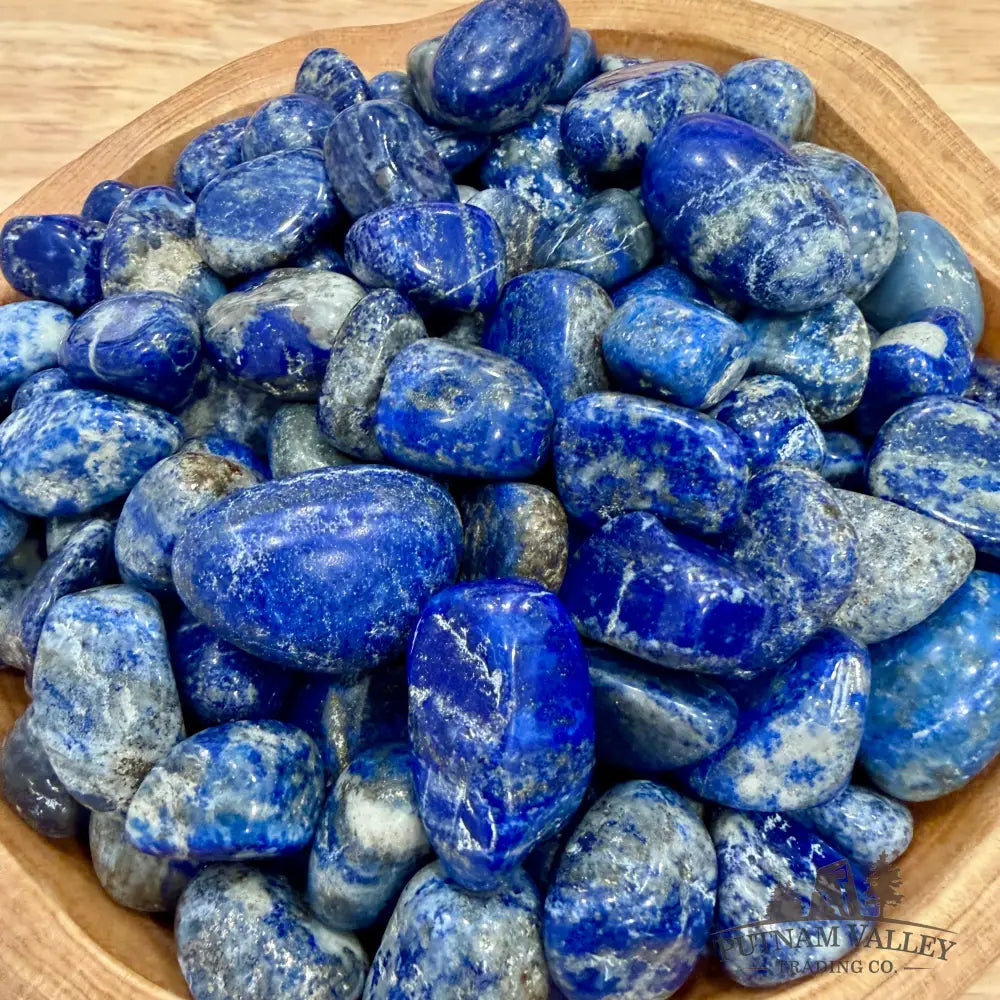 Tumbled Lapis Lazuli (½ lb) | Rounded, UV Reactive Glow - Tumbled Stone