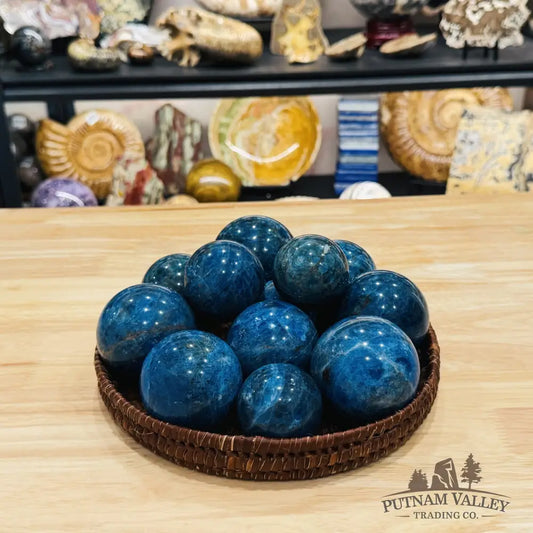 Blue Apatite Spheres | In Select Sizes - Sphere