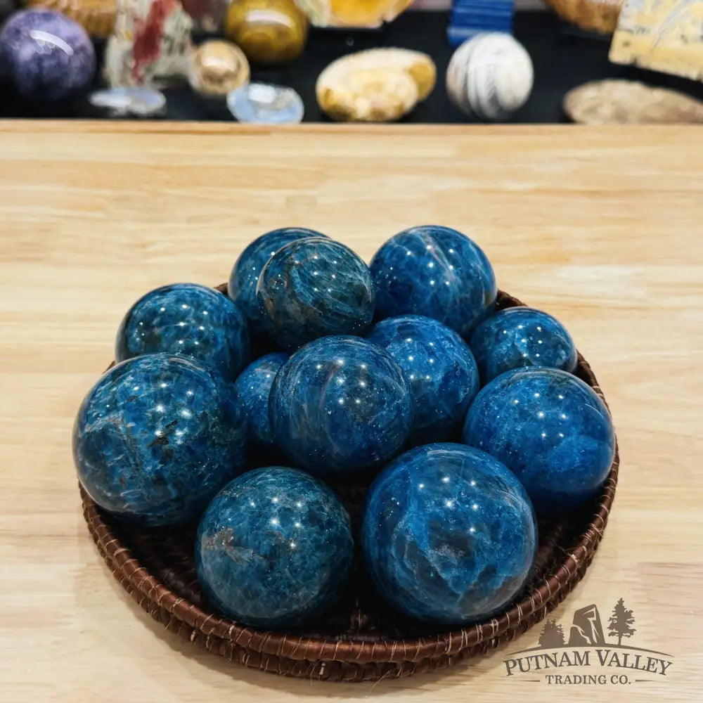 Blue Apatite Spheres | In Select Sizes - Sphere