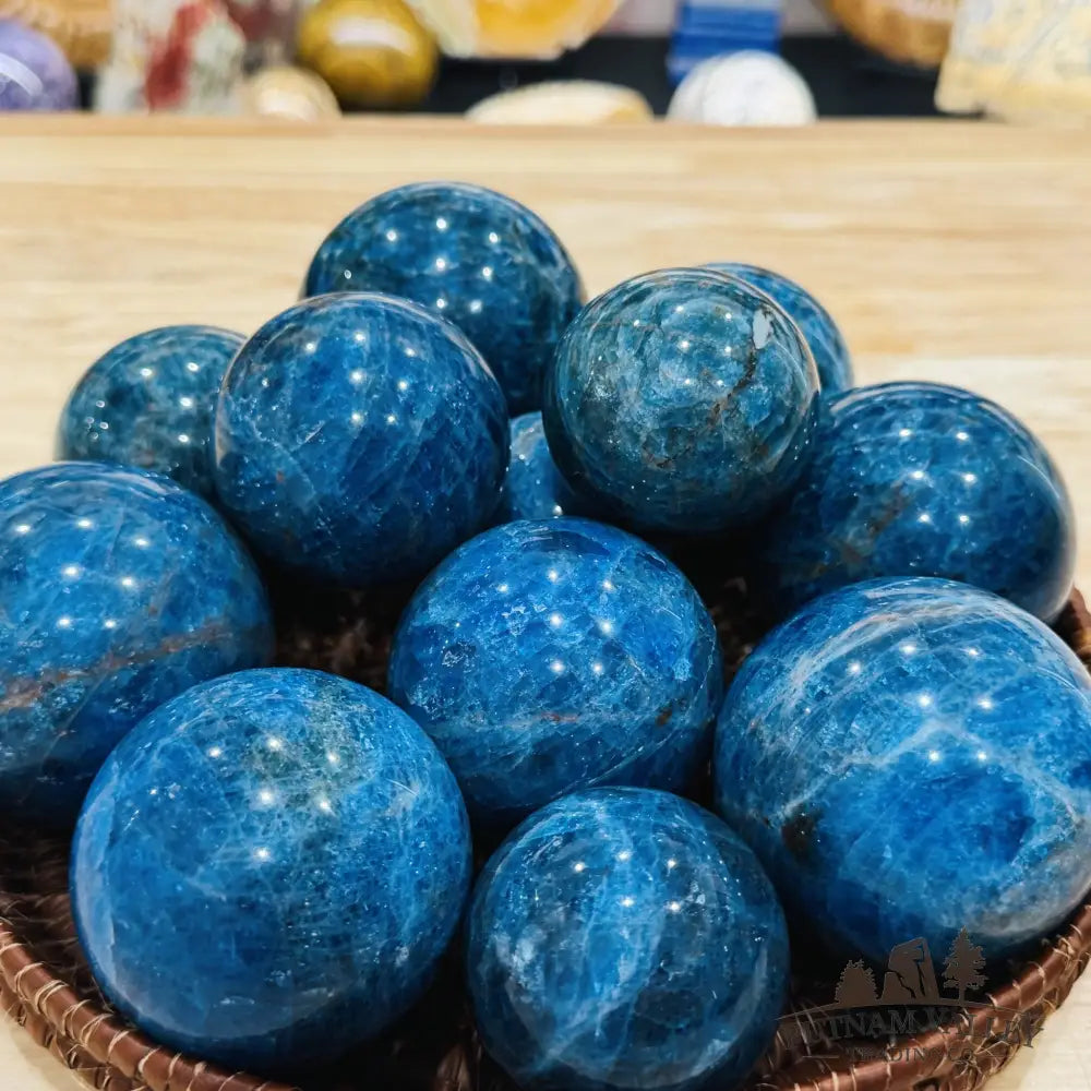 Blue Apatite Spheres | In Select Sizes - Sphere