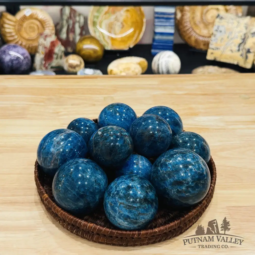 Blue Apatite Spheres | In Select Sizes - Sphere