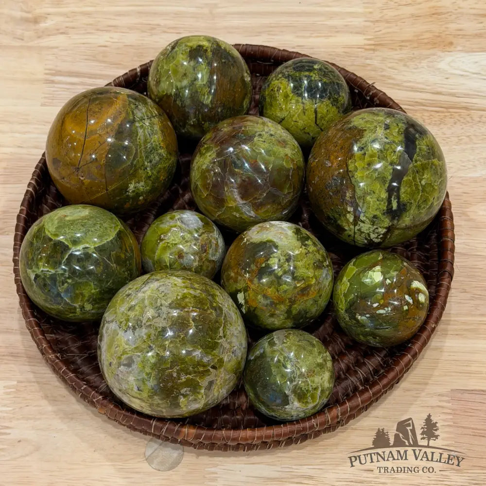 Madagascar Green Opal Spheres | In Select Sizes - 1.7’’ - 1.99’’ - Sphere