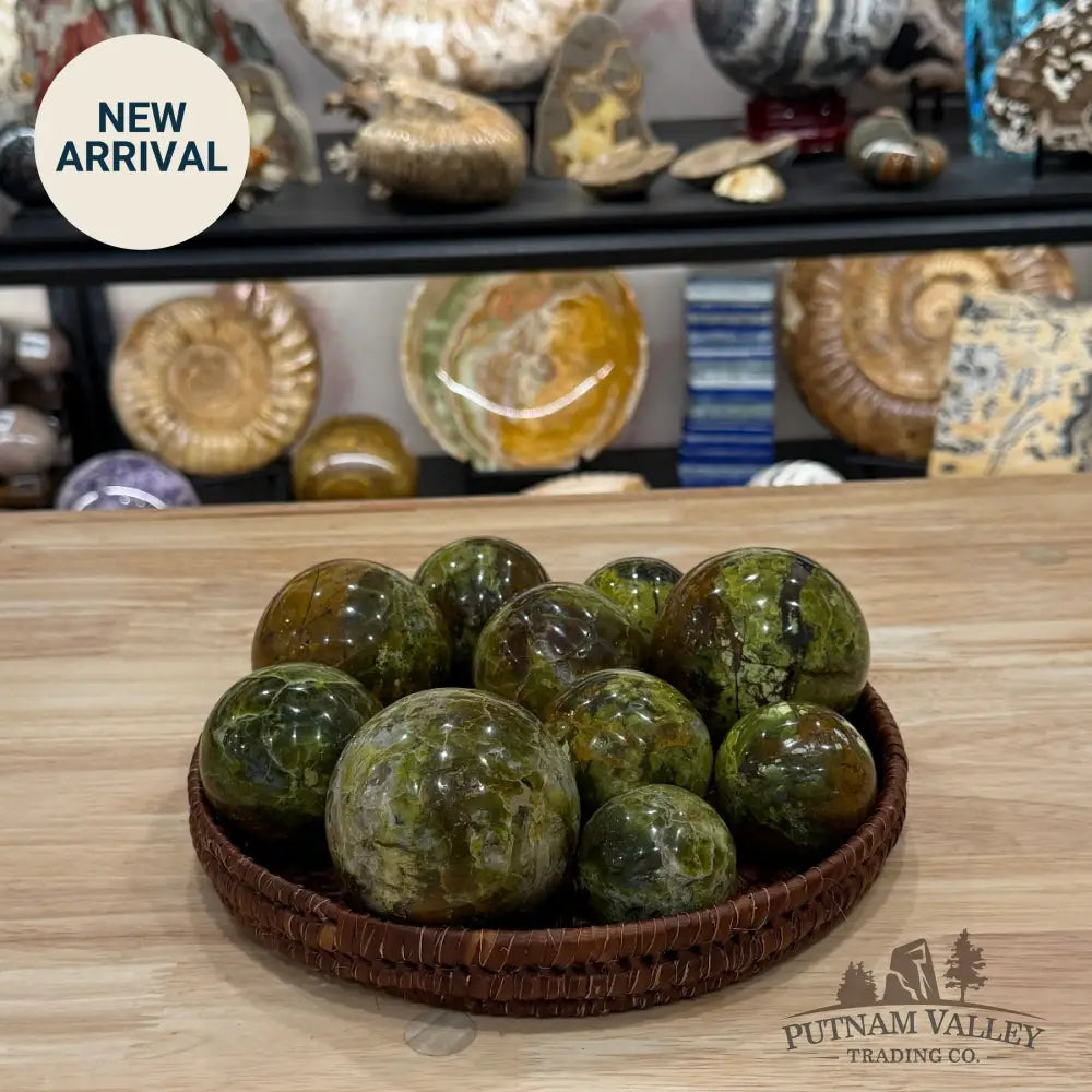 Madagascar Green Opal Spheres | In Select Sizes - Sphere