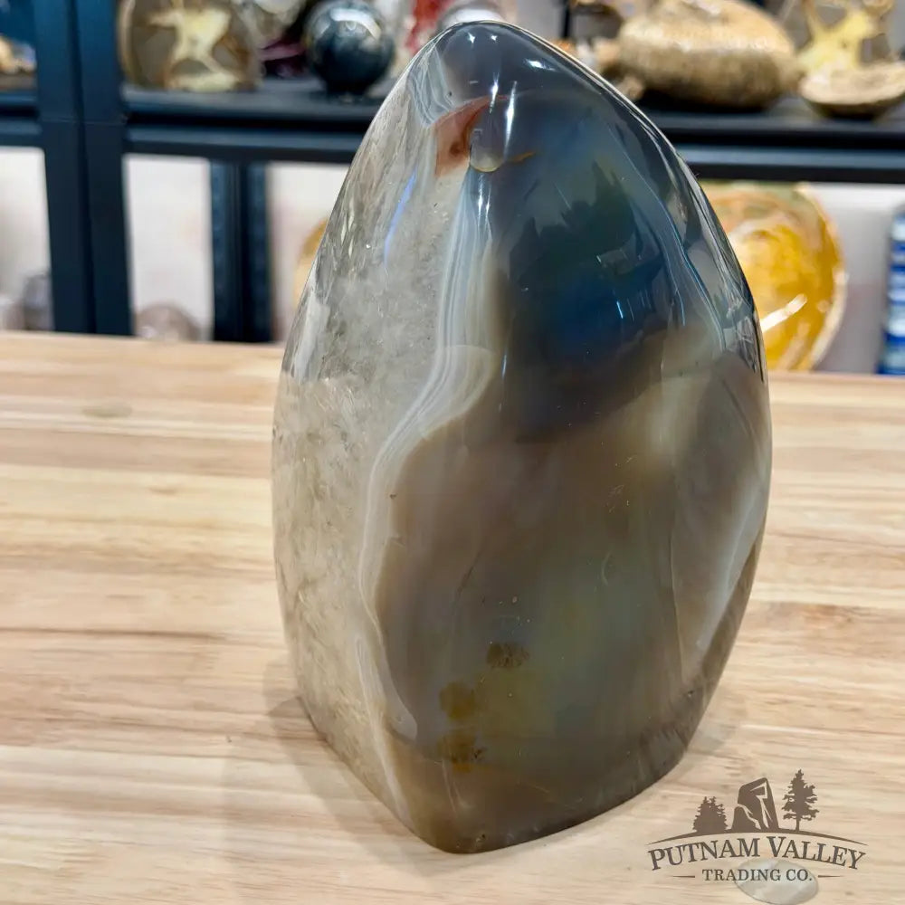 Madagascar Polished Agate Table Accent with Quartz Center 7.6’’ - Accent