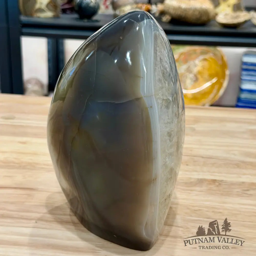 Madagascar Polished Agate Table Accent with Quartz Center 7.6’’ - Accent