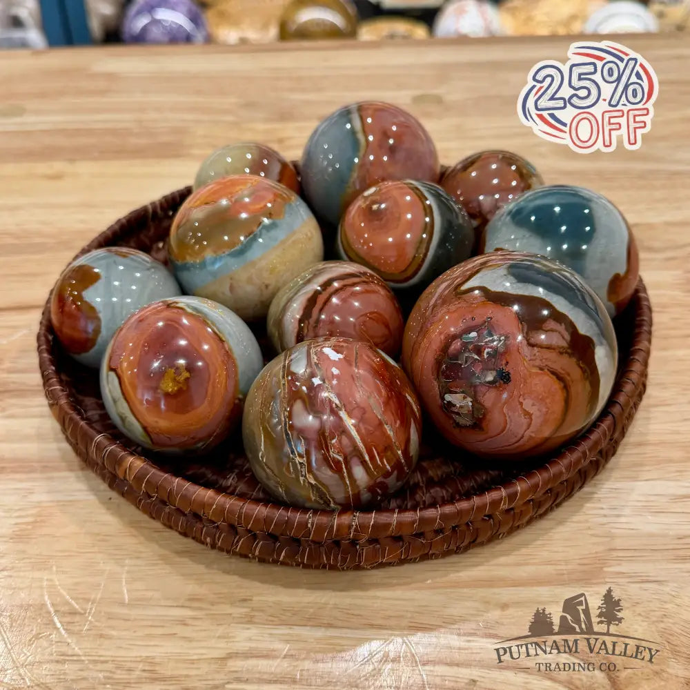Polychrome Jasper Spheres | In Select Sizes 1.8’’ - 1.99’’ Sphere