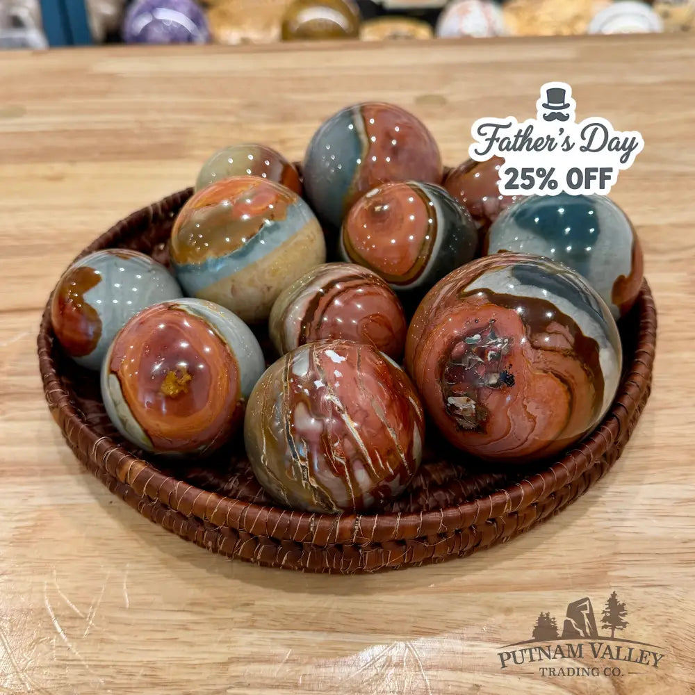 Polychrome Jasper Spheres | In Select Sizes 1.8’’ - 1.99’’ Sphere