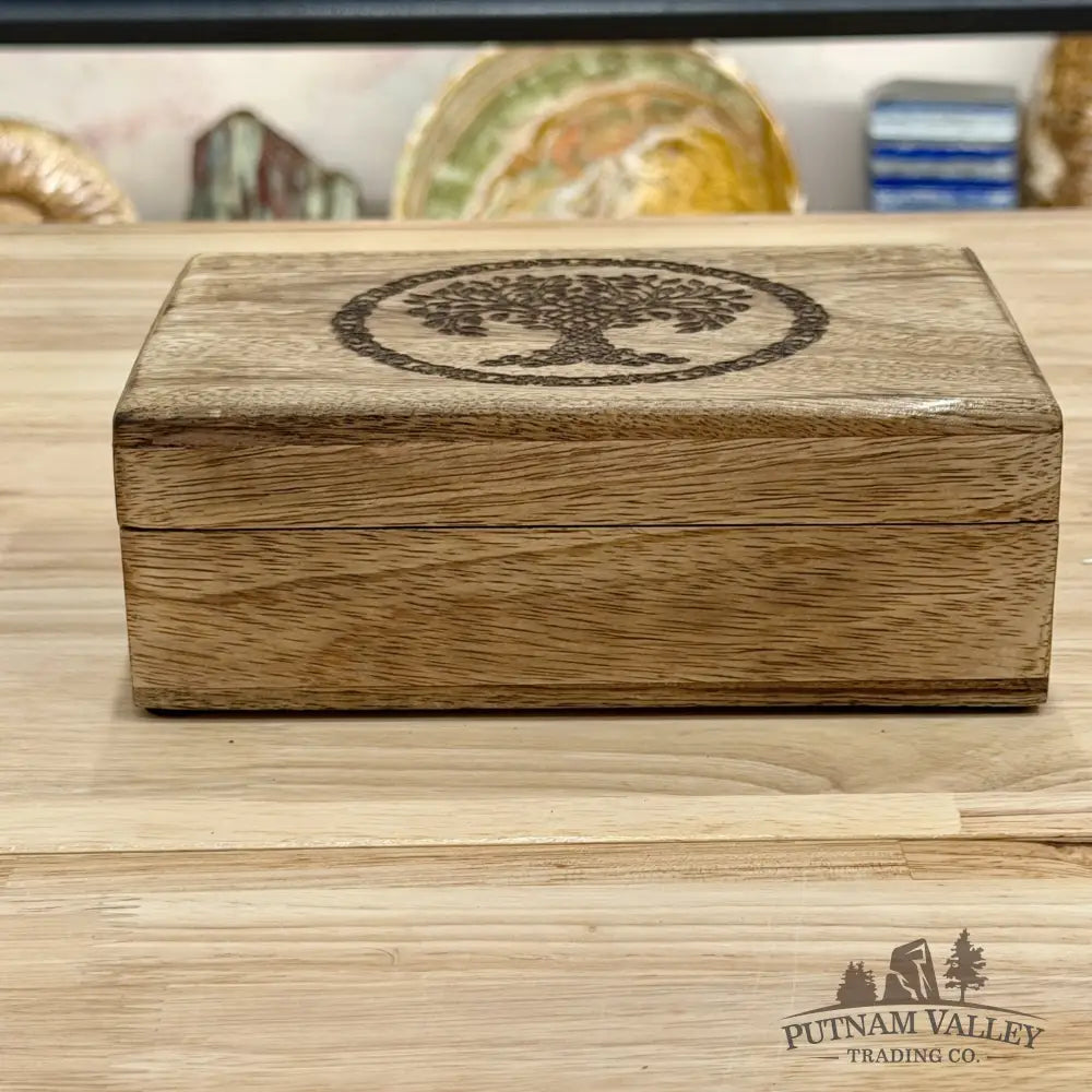 Mango Wood Tree of Life Box | India - Trinket Box