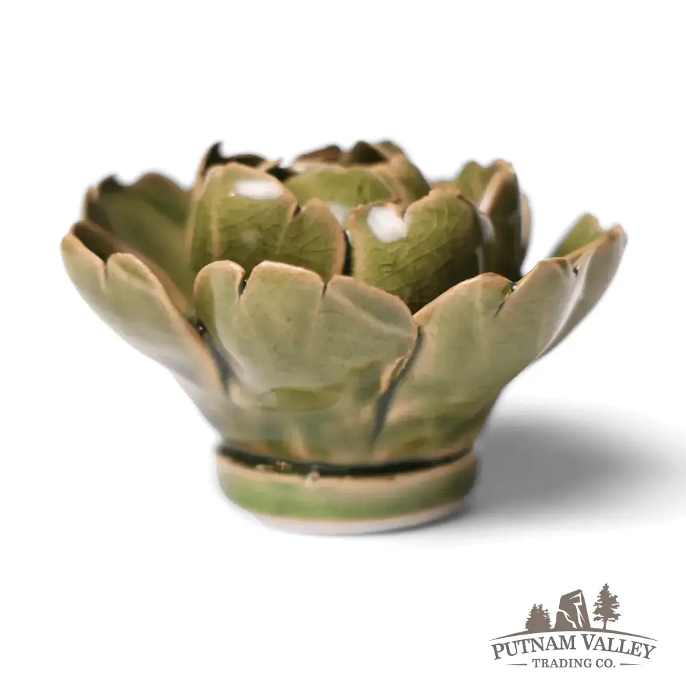 Ceramic Flower Wall Art Peony Green 12 Accent