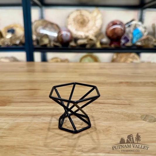Black Metal Hexagon Sphere Stand Display Stands