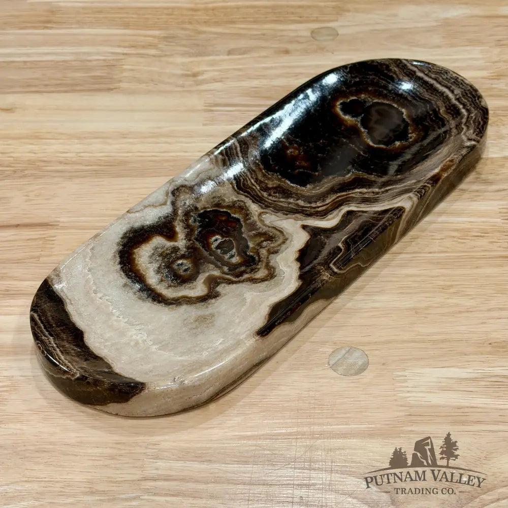 Mexican Chocolate Onyx Long Dish 12.6’’ - Plate