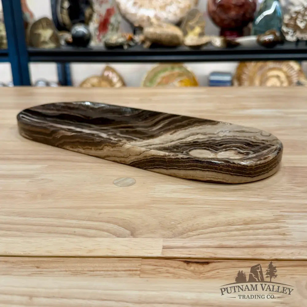Mexican Chocolate Onyx Long Dish 12.6’’ - Plate