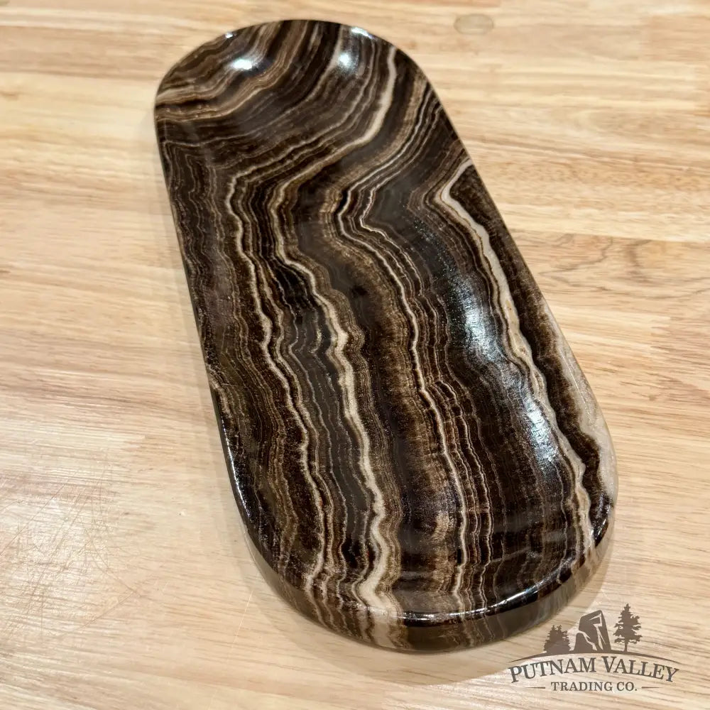 Mexican Chocolate Onyx Long Dish 12.6’’ - Plate