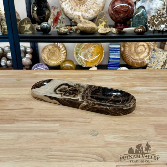 Mexican Chocolate Onyx Long Dish 12.6’’ - Plate