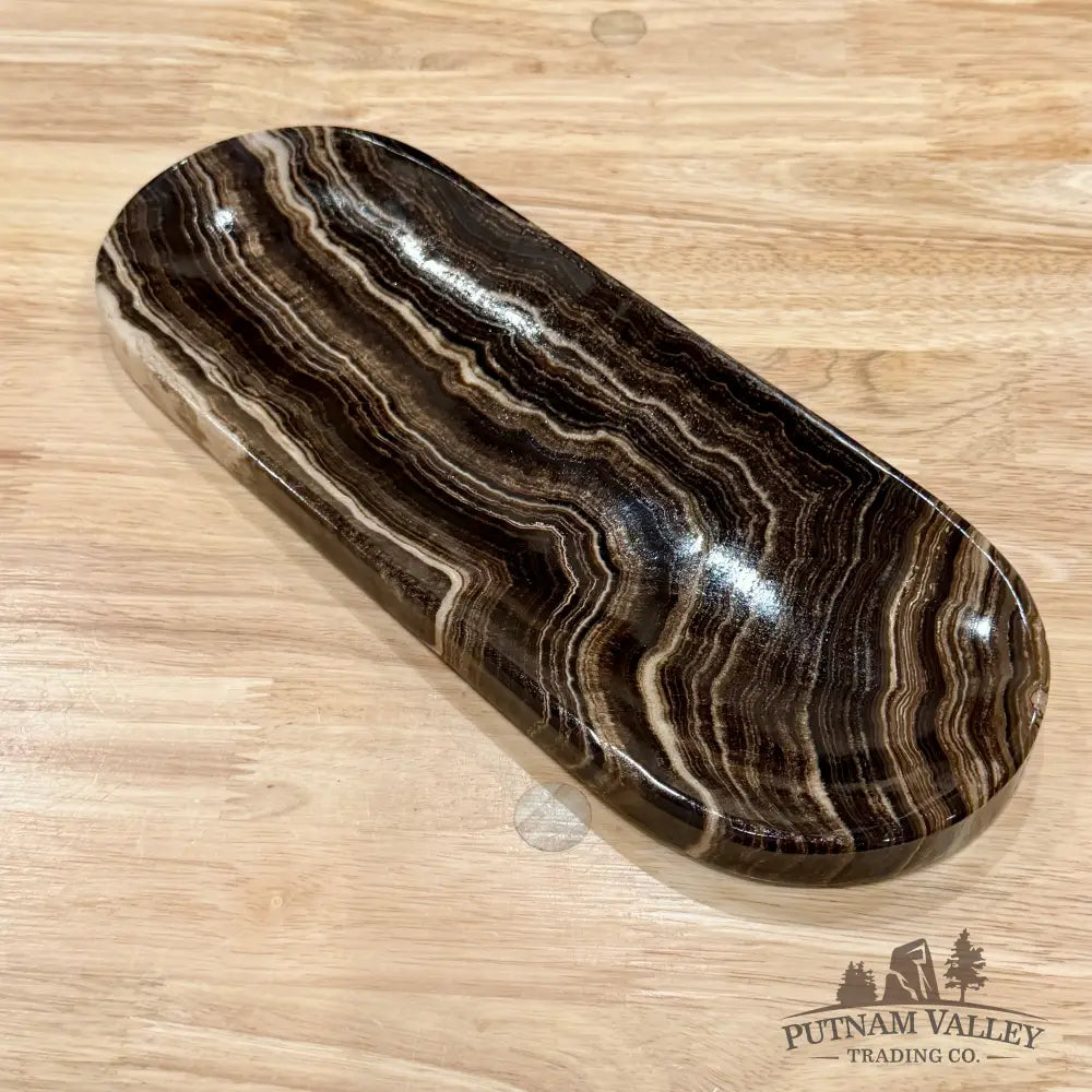Mexican Chocolate Onyx Long Dish 12.6’’ - Plate