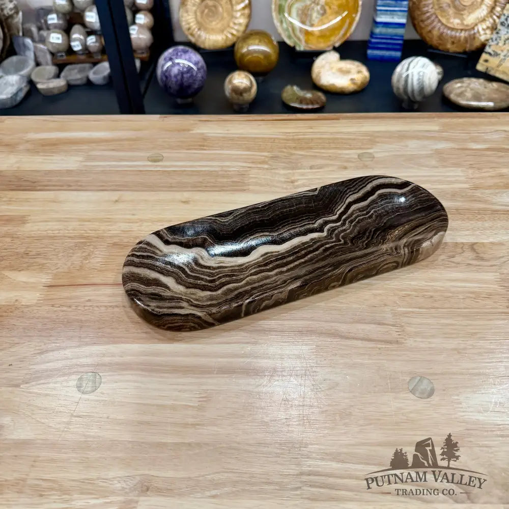 One Chocolate Onyx Oval Dish 1 - Plate