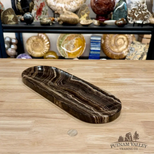 Mexican Chocolate Onyx Long Dish 12.6’’ - Plate