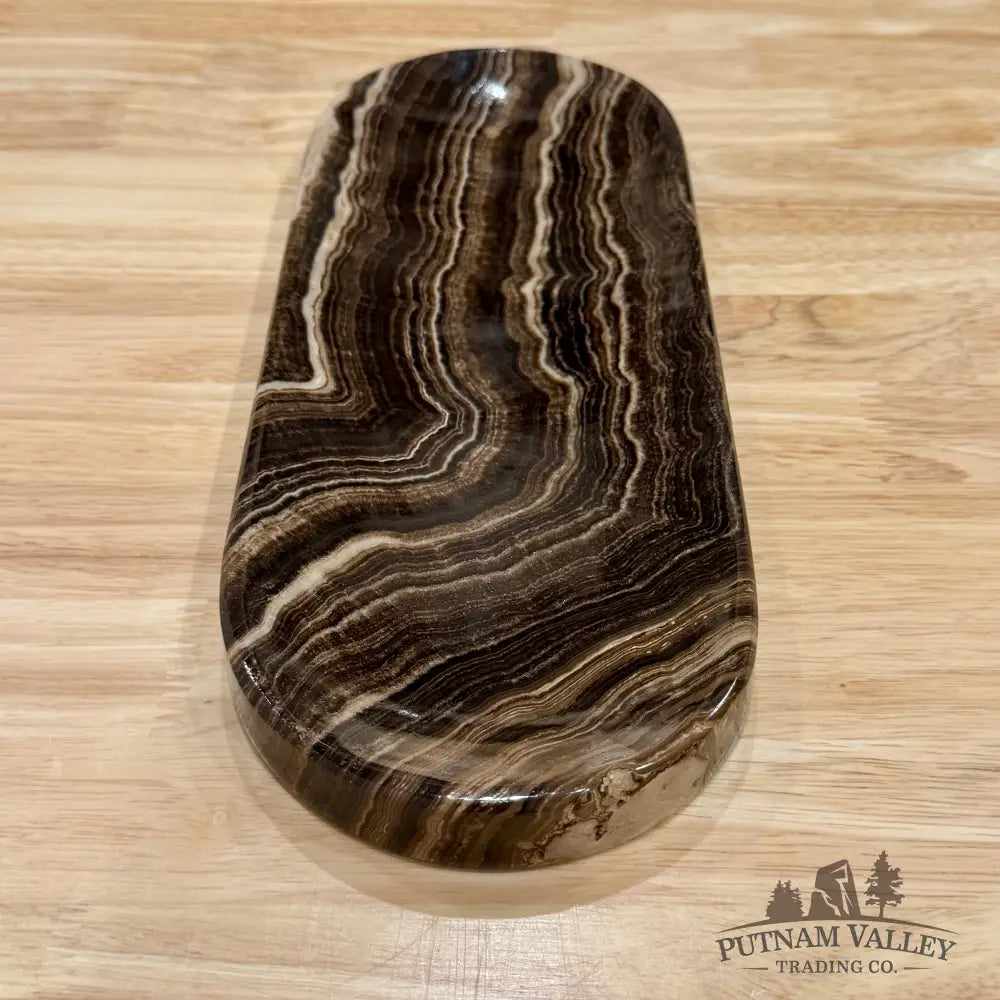 Mexican Chocolate Onyx Long Dish 12.6’’ - Plate