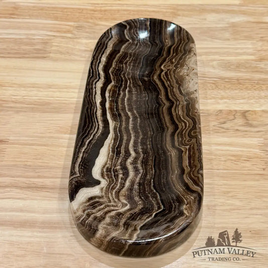 Mexican Chocolate Onyx Long Dish 12.6’’ - Plate