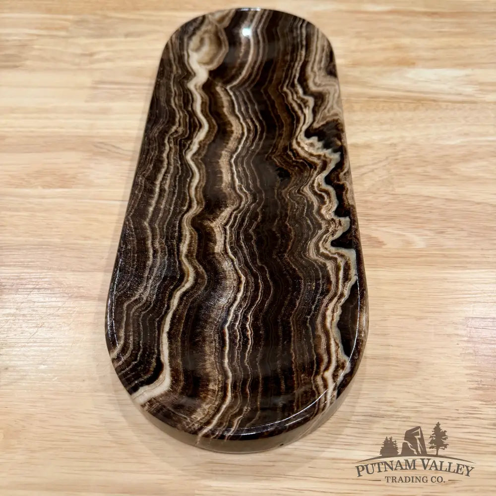 Mexican Chocolate Onyx Long Dish 12.6’’ - Plate