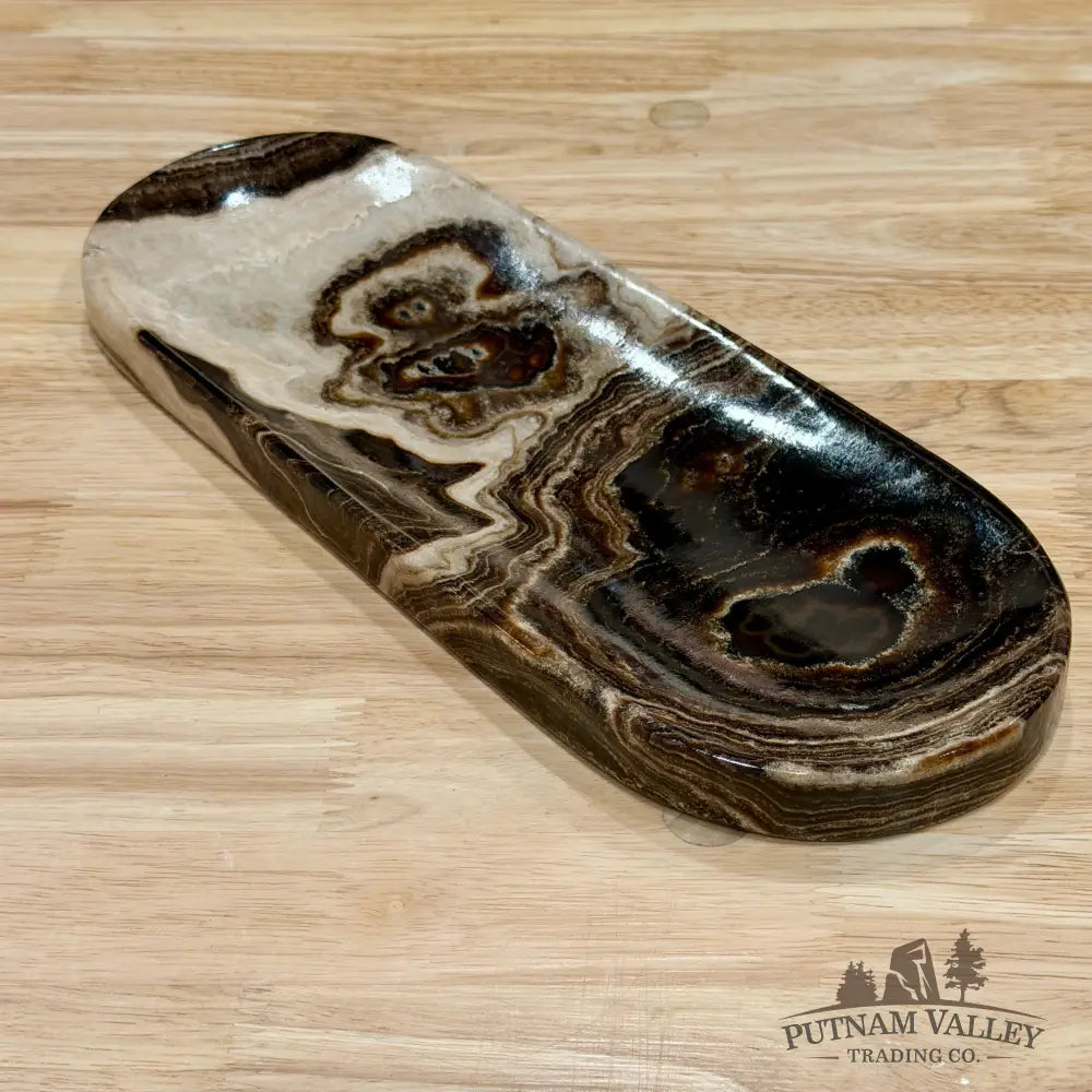 Mexican Chocolate Onyx Long Dish 12.6’’ - Plate