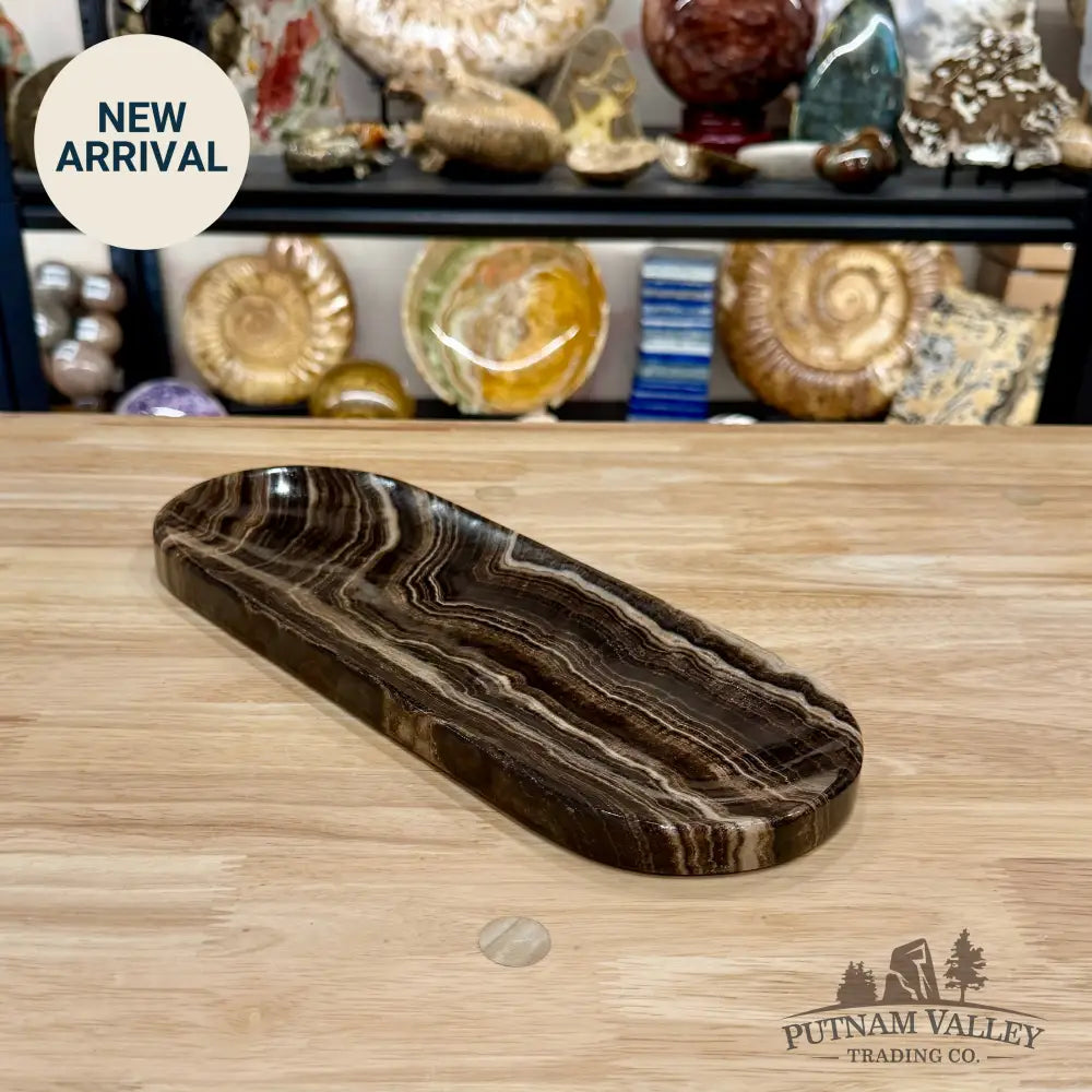 Mexican Chocolate Onyx Long Dish 12.6’’ - Plate