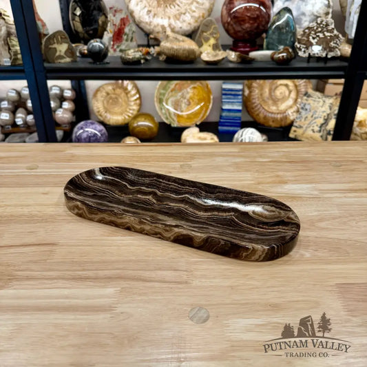 Mexican Chocolate Onyx Long Dish 12.6’’ - Plate