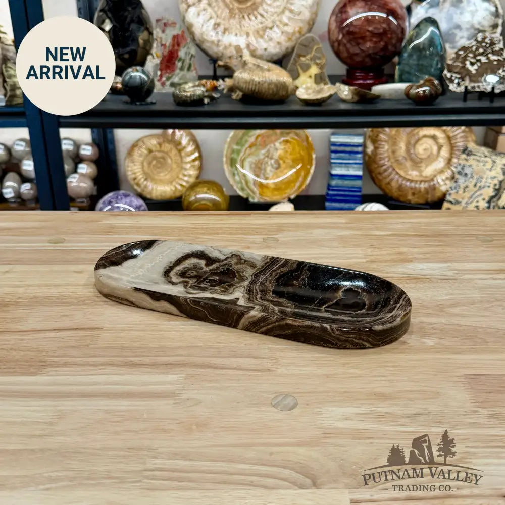 Mexican Chocolate Onyx Long Dish 12.6’’ - Plate