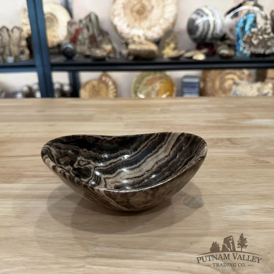 Mexican Chocolate Onyx Oval Bowl 6’’ 2 - Bowl
