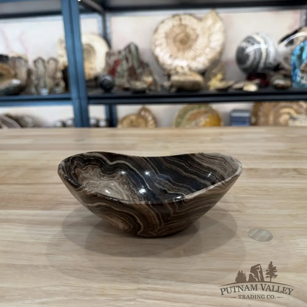 Mexican Chocolate Onyx Oval Bowl 6’’ 4 - Bowl